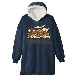 Arches National Park Utah Hooded Wearable Blanket