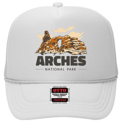 Arches National Park Utah High Crown Mesh Back Trucker Hat