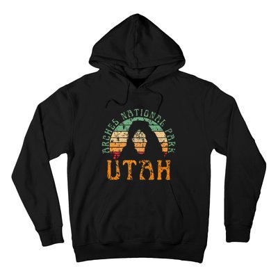 Arches National Park Utah Desert Arch Retro Sunset Vintage Hoodie