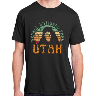 Arches National Park Utah Desert Arch Retro Sunset Vintage Adult ChromaSoft Performance T-Shirt