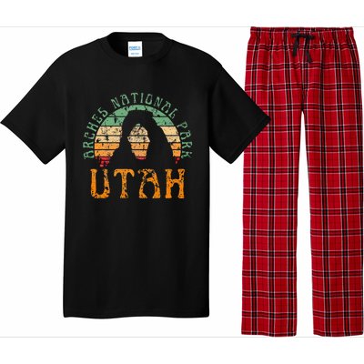 Arches National Park Utah Desert Arch Retro Sunset Vintage Pajama Set