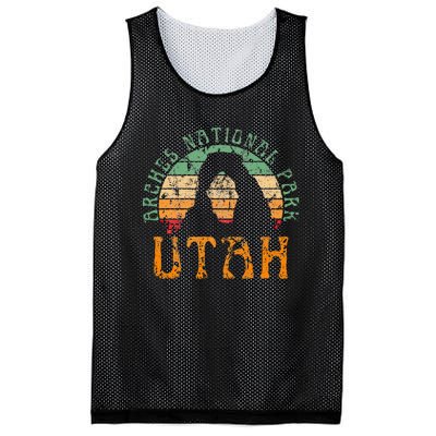 Arches National Park Utah Desert Arch Retro Sunset Vintage Mesh Reversible Basketball Jersey Tank