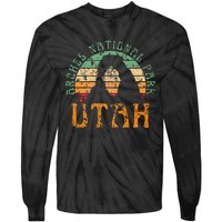 Arches National Park Utah Desert Arch Retro Sunset Vintage Tie-Dye Long Sleeve Shirt