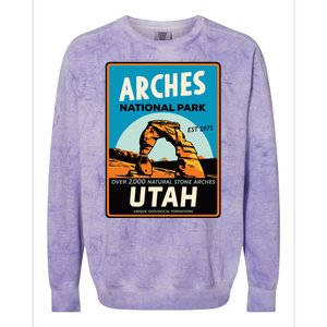 Arches National Park Colorblast Crewneck Sweatshirt