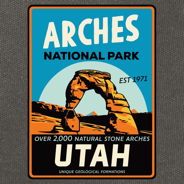 Arches National Park Cotton Canvas Backpack