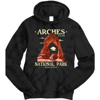 Arches National Park Retro Hiking & Camping Lover Tie Dye Hoodie