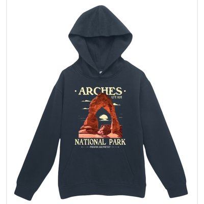 Arches National Park Retro Hiking & Camping Lover Urban Pullover Hoodie