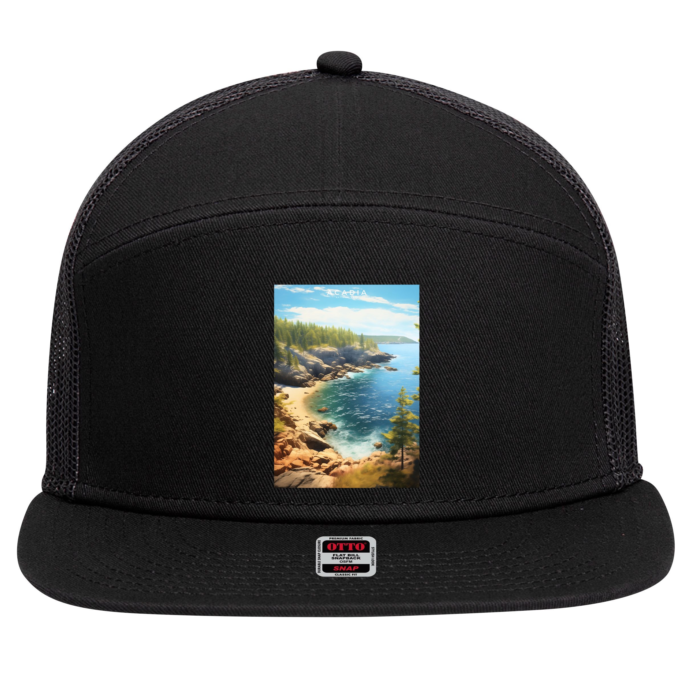 Acadia National Park Photographic 7 Panel Mesh Trucker Snapback Hat