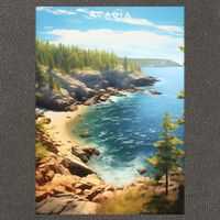 Acadia National Park Photographic Cotton Canvas Backpack
