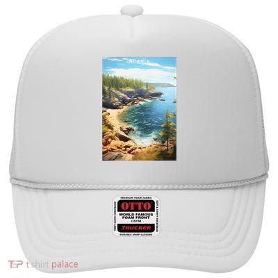Acadia National Park Photographic High Crown Mesh Back Trucker Hat