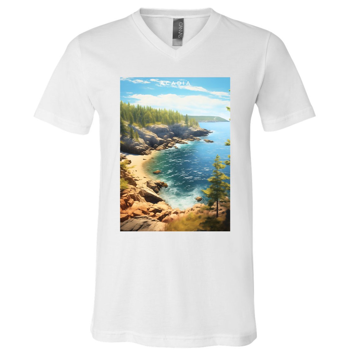 Acadia National Park Photographic V-Neck T-Shirt