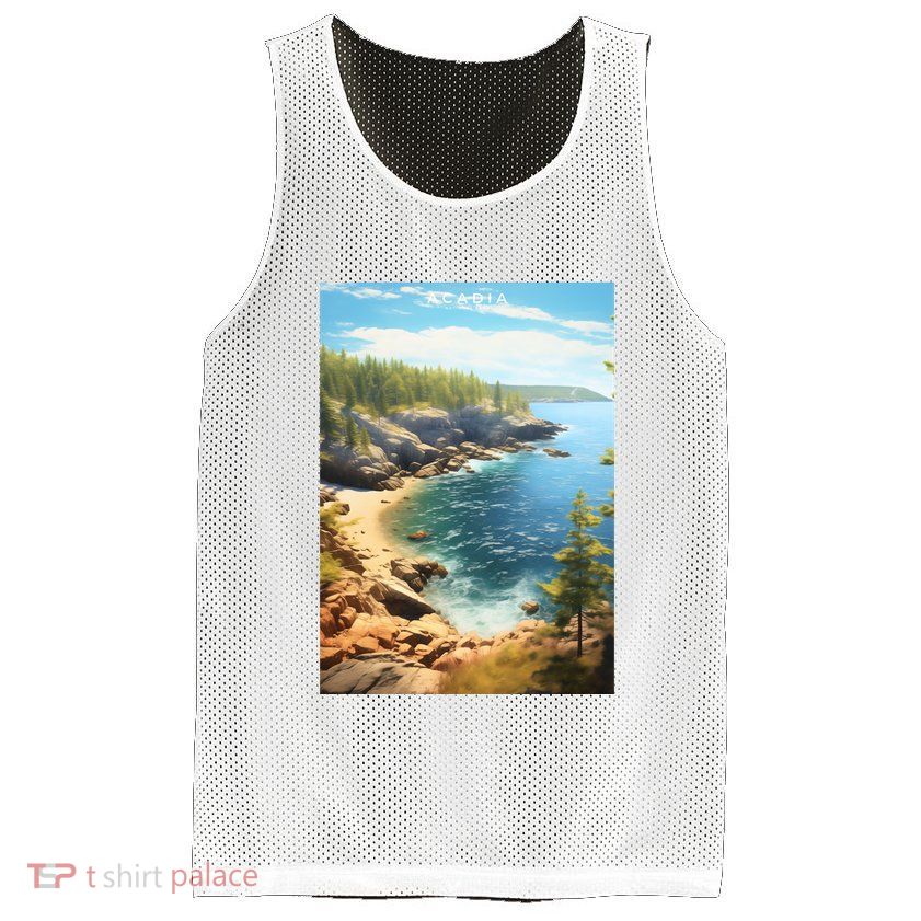 Acadia National Park Photographic Mesh Reversible Basketball Jersey Tank