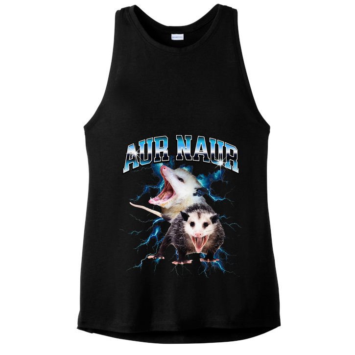 Aur Naur Possum Cute Funny Sarcastic Meme Ladies PosiCharge Tri-Blend Wicking Tank