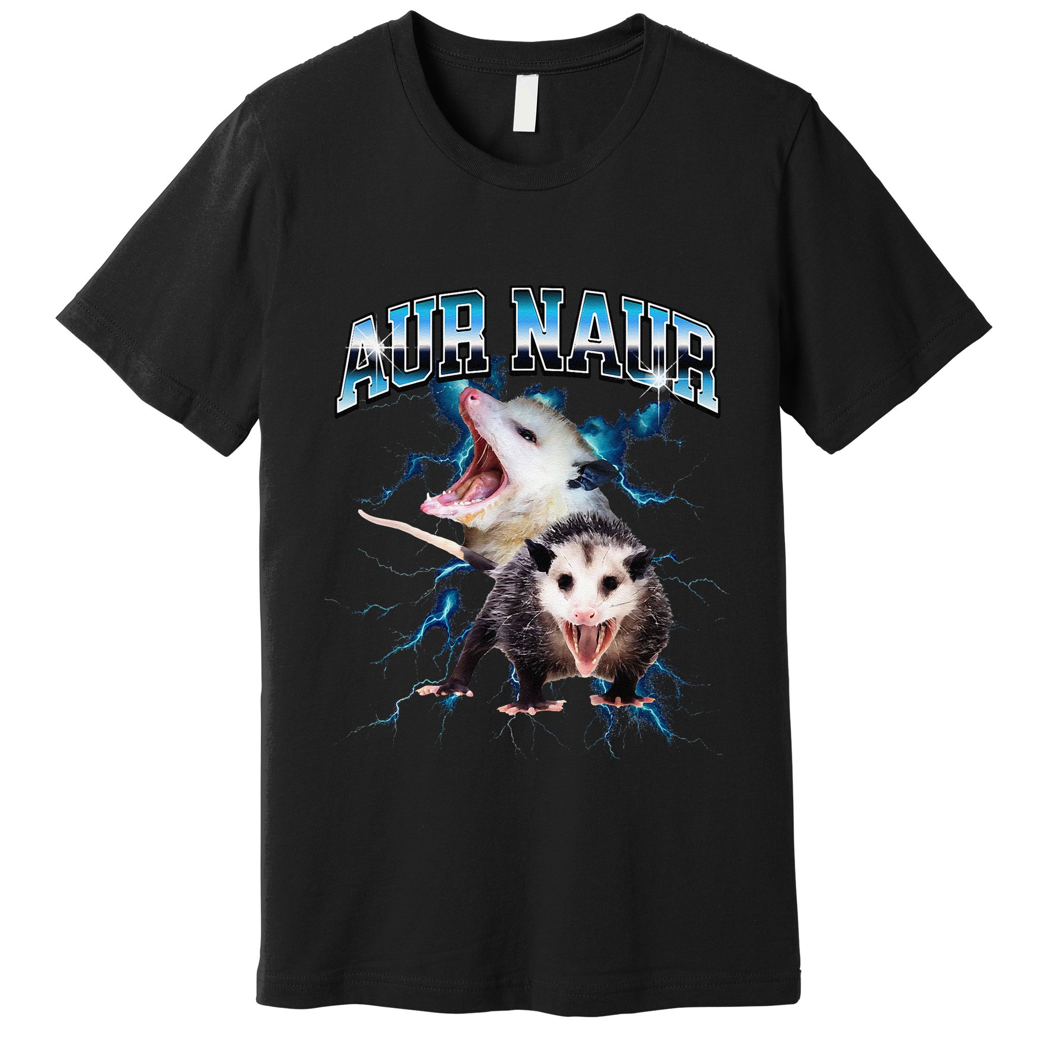 Aur Naur Possum Cute Funny Sarcastic Meme Premium T-Shirt
