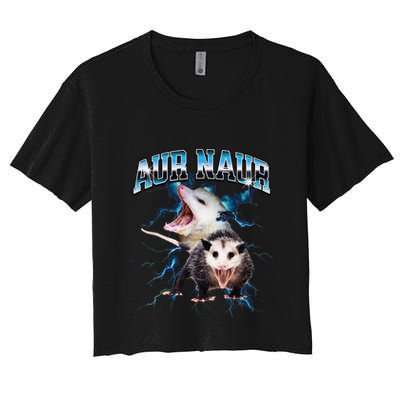Aur Naur Possum Cute Funny Sarcastic Meme Crop Top