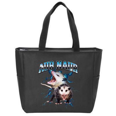 Aur Naur Possum Cute Funny Sarcastic Meme Zip Tote Bag