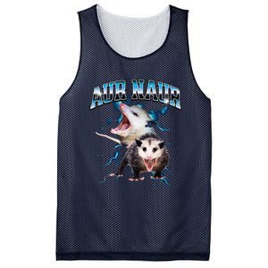 Aur Naur Possum Cute Funny Sarcastic Meme Mesh Reversible Basketball Jersey Tank