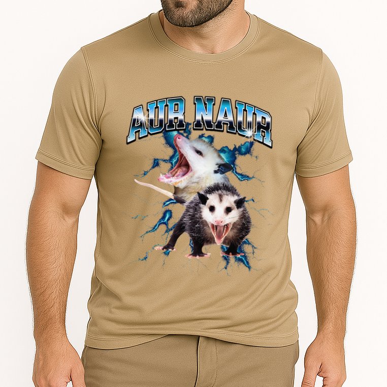 Aur Naur Possum Cute Funny Sarcastic Meme Cooling Performance Crew T-Shirt