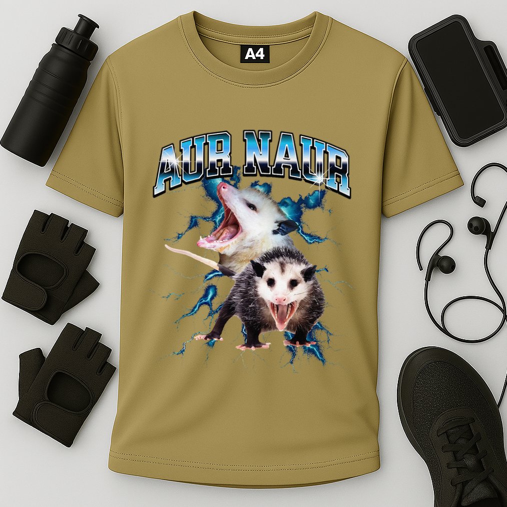 Aur Naur Possum Cute Funny Sarcastic Meme Cooling Performance Crew T-Shirt