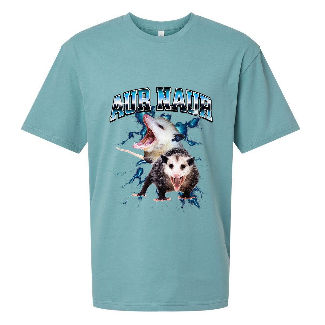 Aur Naur Possum Cute Funny Sarcastic Meme Sueded Cloud Jersey T-Shirt