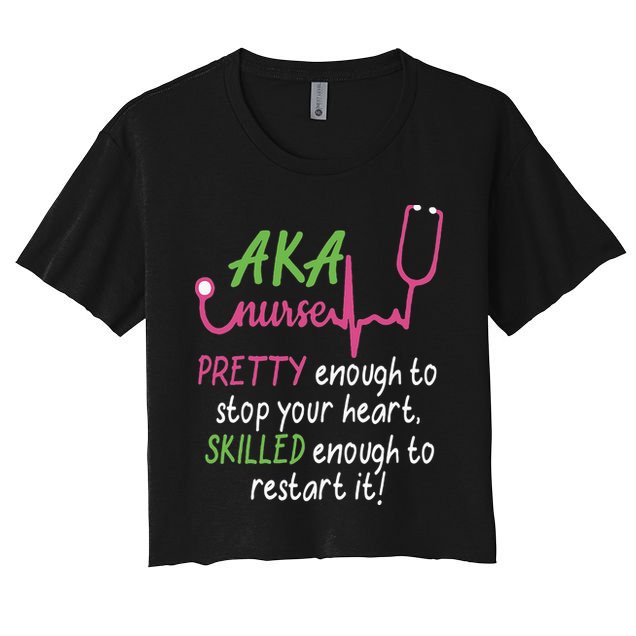 Aka Nurse Pretty To Stop Your Heart Nurse Week Gift Crop Top