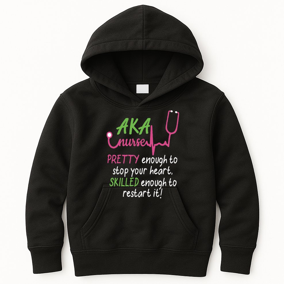 Aka Nurse Pretty To Stop Your Heart Nurse Week Gift Kids Hoodie