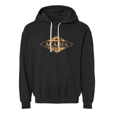 Acadia National Park Maine Bear Graphic Garment-Dyed Fleece Hoodie