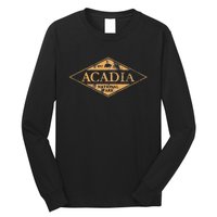 Acadia National Park Maine Bear Graphic Long Sleeve Shirt