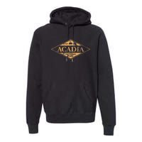 Acadia National Park Maine Bear Graphic Premium Hoodie