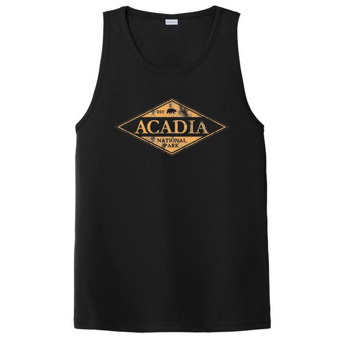 Acadia National Park Maine Bear Graphic PosiCharge Competitor Tank