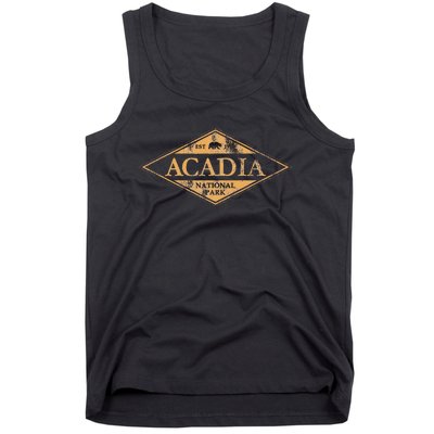 Acadia National Park Maine Bear Graphic Tank Top