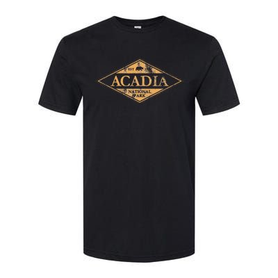 Acadia National Park Maine Bear Graphic Softstyle CVC T-Shirt