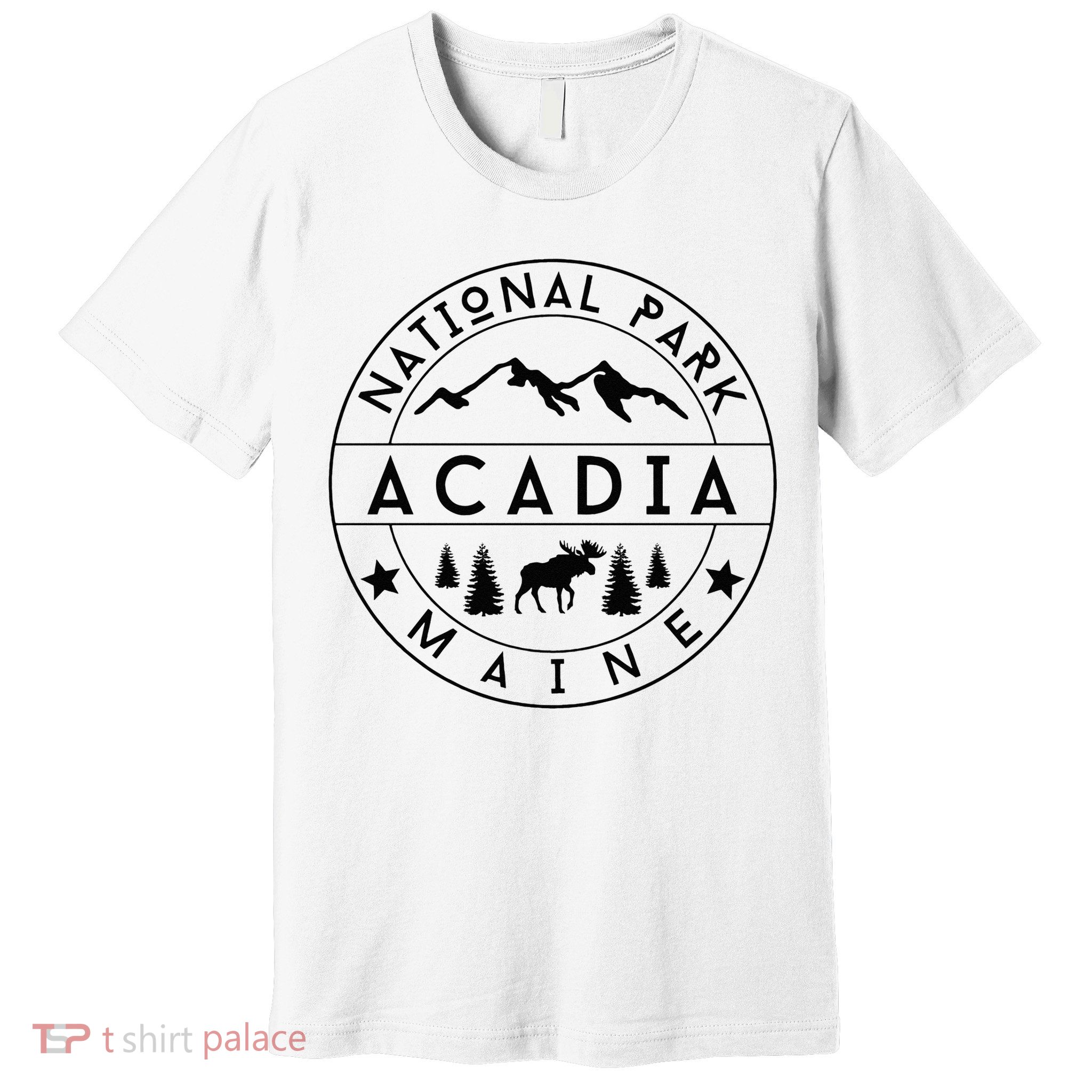 Acadia National Park Maine Moose Nature Hiking Outdoors Premium T-Shirt