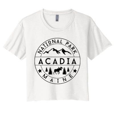 Acadia National Park Maine Moose Nature Hiking Outdoors Crop Top