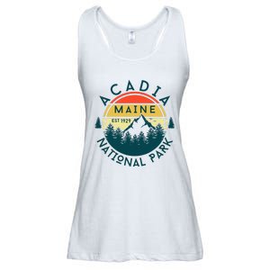 Acadia National Park Maine Mountains Nature Hiking Retro Ladies Essential Flowy Tank