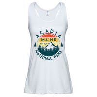 Acadia National Park Maine Mountains Nature Hiking Retro Ladies Essential Flowy Tank