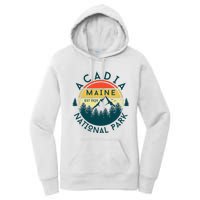 Acadia National Park Maine Mountains Nature Hiking Retro Women's Pullover Hoodie