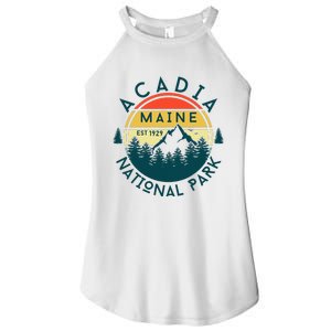 Acadia National Park Maine Mountains Nature Hiking Retro Women's Perfect Tri Rocker Tank