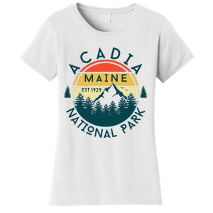 Acadia National Park Maine Mountains Nature Hiking Retro Women's T-Shirt