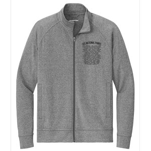 American National Parks Checklist US National Parks Family Stretch Full-Zip Cadet Jacket