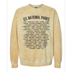 American National Parks Checklist US National Parks Family Colorblast Crewneck Sweatshirt