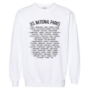 American National Parks Checklist US National Parks Family Garment-Dyed Sweatshirt