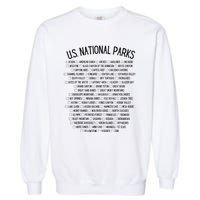 American National Parks Checklist US National Parks Family Garment-Dyed Sweatshirt