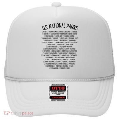 American National Parks Checklist US National Parks Family High Crown Mesh Back Trucker Hat
