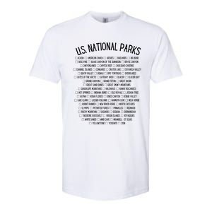 American National Parks Checklist US National Parks Family Softstyle CVC T-Shirt