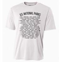 American National Parks Checklist US National Parks Family Cooling Performance Crew T-Shirt