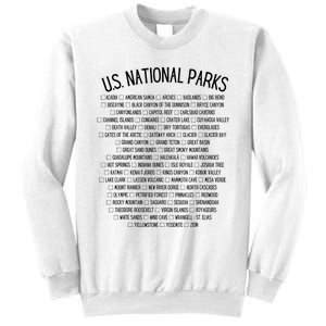 American National Parks Checklist US National Parks Family Sweatshirt