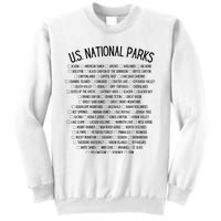 American National Parks Checklist US National Parks Family Sweatshirt