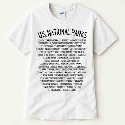American National Parks Checklist US National Parks Family Tall T-Shirt