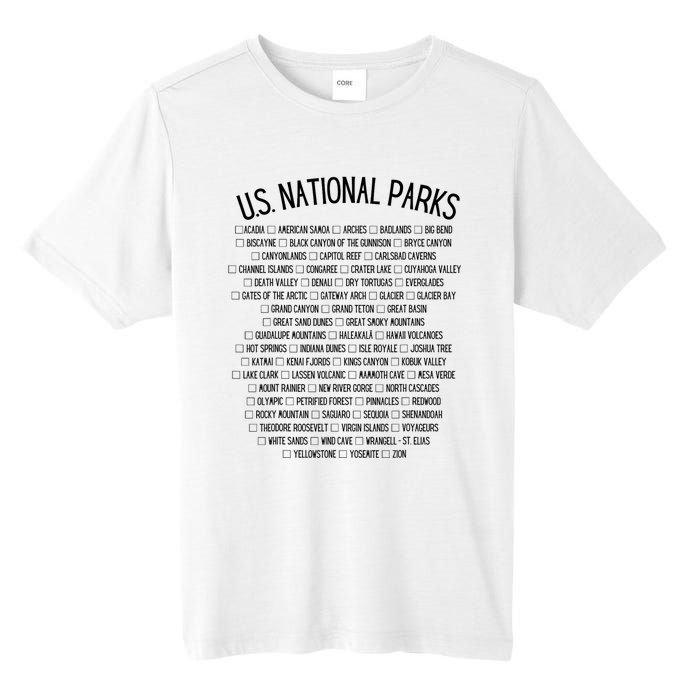 American National Parks Checklist US National Parks Family Tall Fusion ChromaSoft Performance T-Shirt